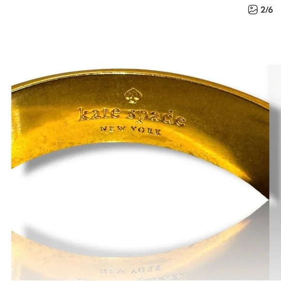 kate spade Gold-tone Logo Bangle - Picture 2 of 5